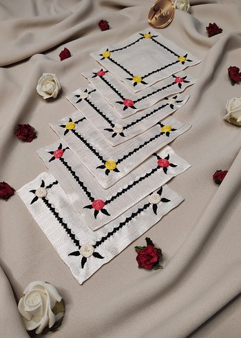 Nakışlı kahve sunum peçeteleri - Görsel 2