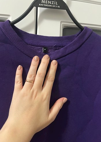 m Beden Mor Kadın Oversize Sweatshirt