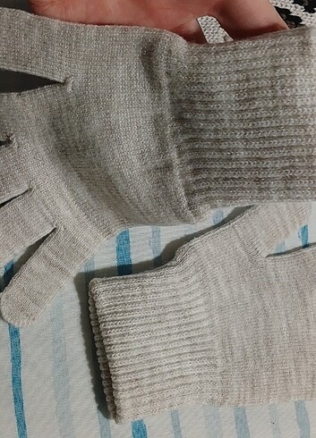 İkili triko eldiven leopar desenli - Görsel 4