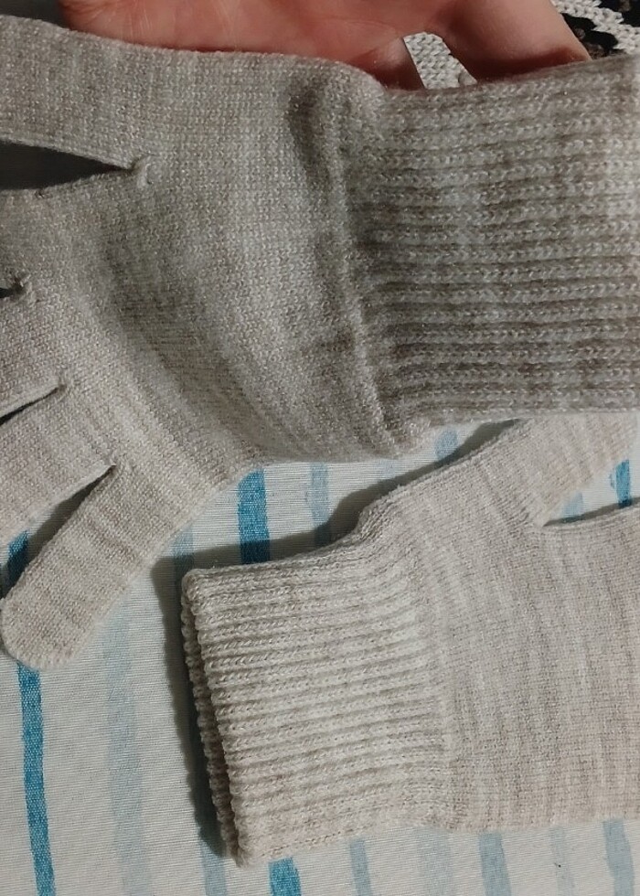 İkili triko eldiven leopar desenli - Görsel 4