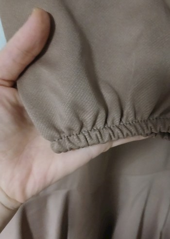 Kahverengi Kadın Uzun Salaş Elbise - Görsel 8