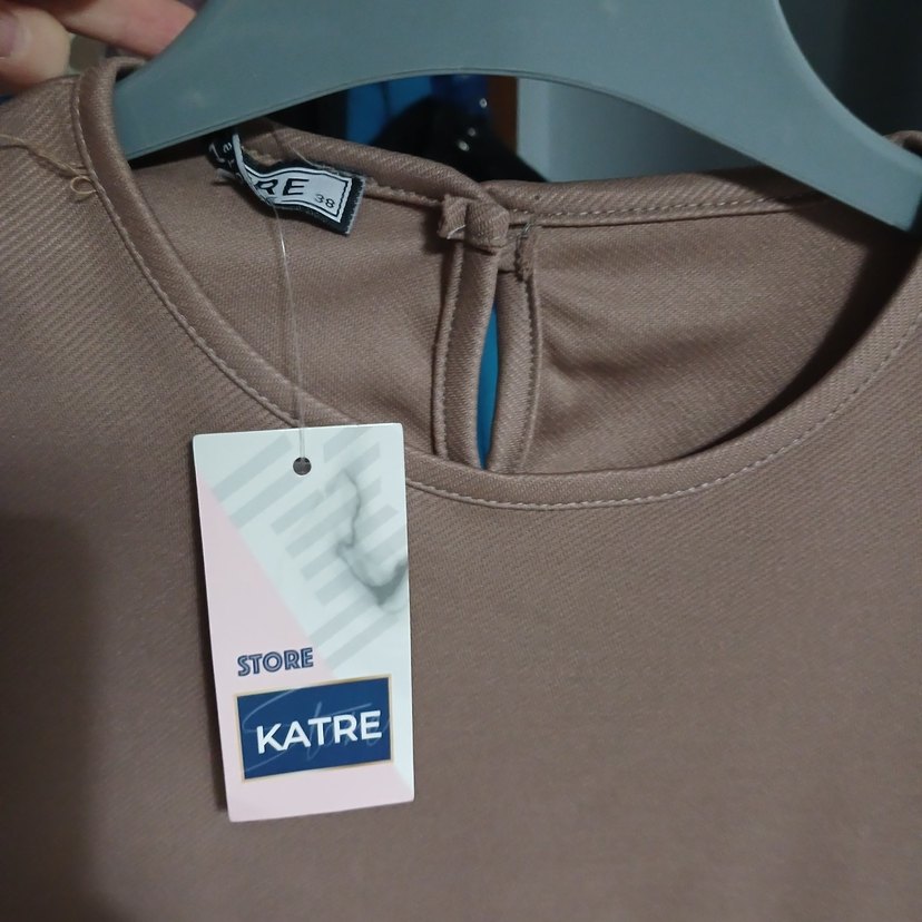 Kahverengi Kadın Uzun Salaş Elbise - Görsel 2