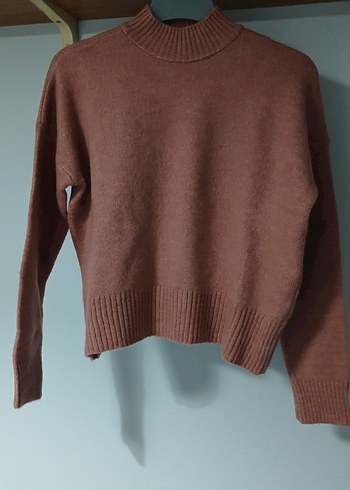 Bej Triko Kadın Kazak, Yuvarlak Yaka, Rahat Kesim - Görsel 4