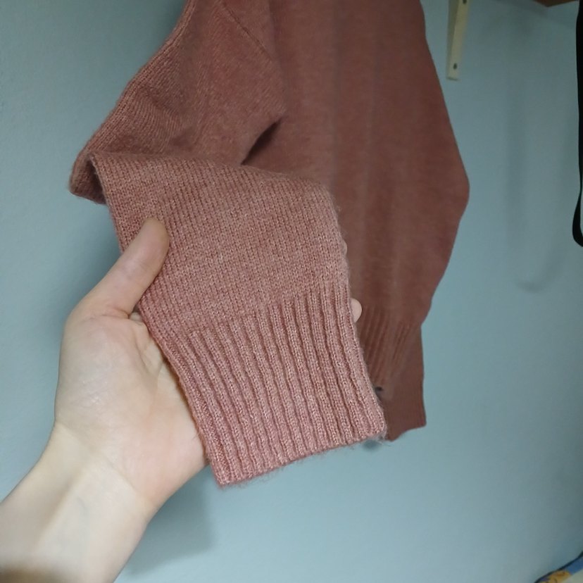 Bej Triko Kadın Kazak, Yuvarlak Yaka, Rahat Kesim - Görsel 3