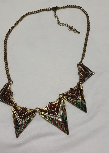 Uzun Zincir Detaylı Bohem Kadın Kolye - Görsel 4