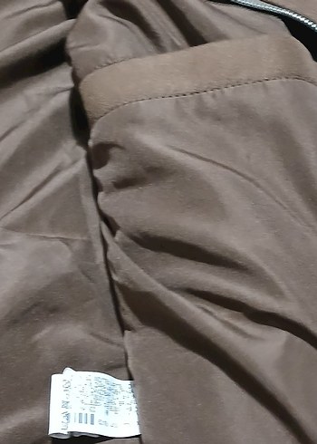 Deri Görünümlü Kahverengi Fermuarlı Erkek Ceket - Görsel 6