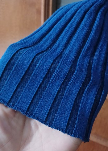 Kadın Lacivert Boğazlı İnce Triko Kazak - Görsel 3