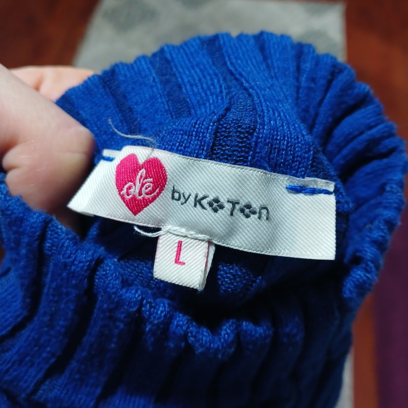 Kadın Lacivert Boğazlı İnce Triko Kazak - Görsel 5