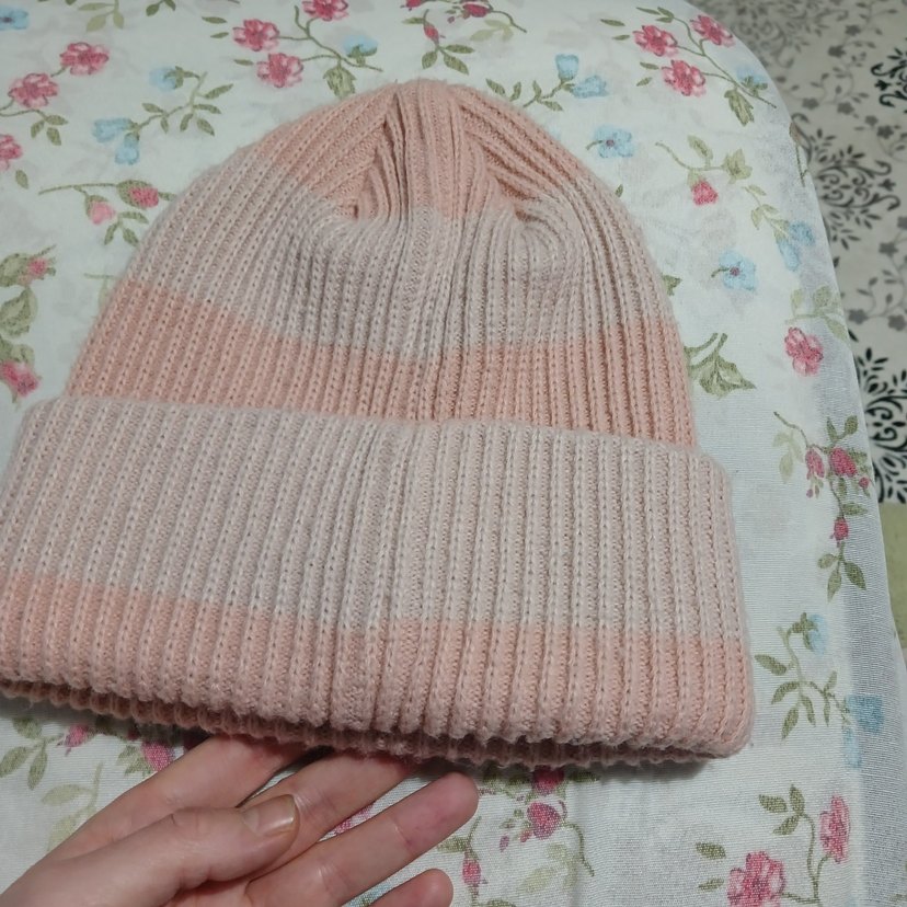 Pembe Örgü Kadın Bere - Görsel 3