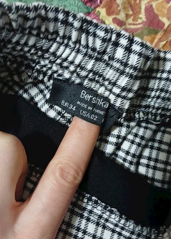 Düğmeli Ekose Mini şort Etek - Görsel 4