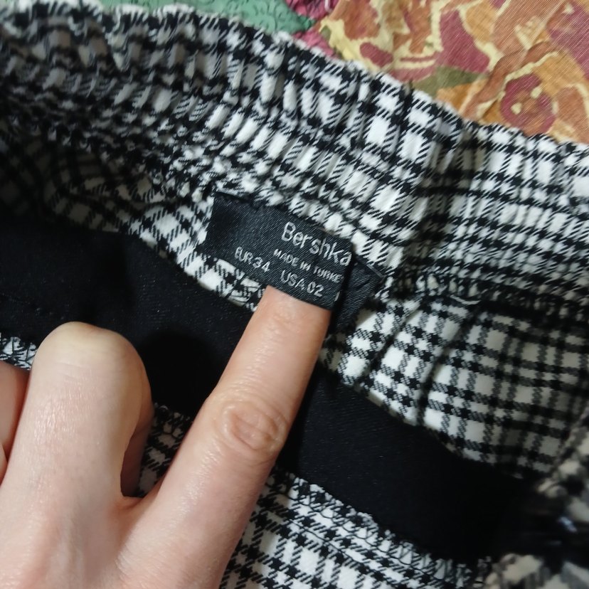 Düğmeli Ekose Mini  şort Etek - Görsel 4