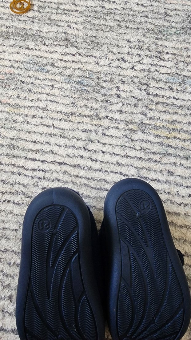 Çocuk Mavi Nakışlı Kaydırmaz Tabanlı Ev Ayakkabısı, Panduf - Görsel 2