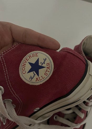 37 Beden kırmızı Renk Converse Kadın Kırmızı Yüksek Tabanlı Spor Ayakkabı