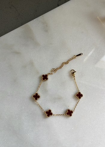 Van Cleef Detaylı Altın Renkli Kadın Bileklik