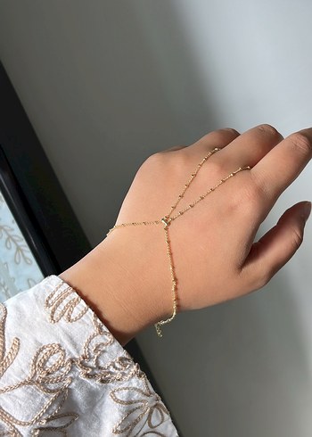 Accessorize Gold Dorikalı Şahmeran Boncuklu Gold Kadın El Zinciri