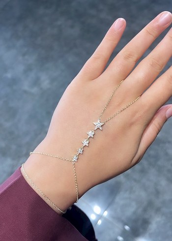 Yıldızlı Gold Şahmeran Zincirli Altın Renkli