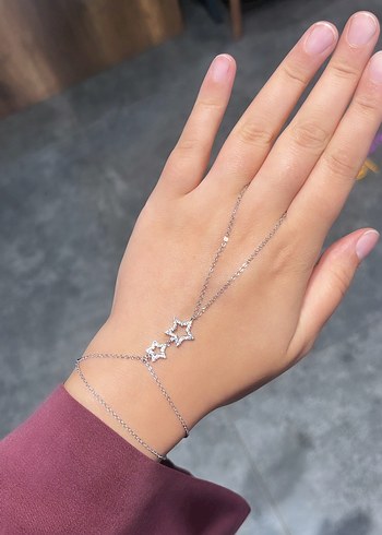 Yıldız Şahmeran İnce Zincirli Yıldız Detaylı El Zinciri - Görsel 2