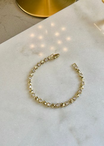 Yıldız Altın Renkli Gold Kadın Bileklik