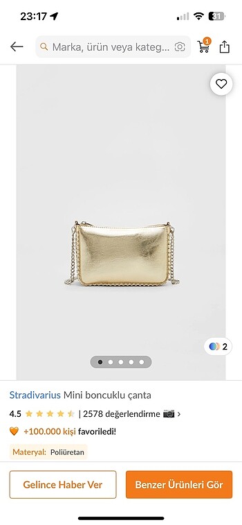 Stradivarius Boncuklu Çanta