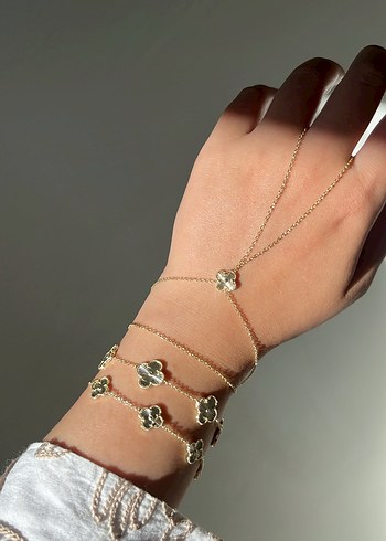 Accessorize Van Cleef Gold Yonca Detaylı Altın Renk Kadın Şahmeran