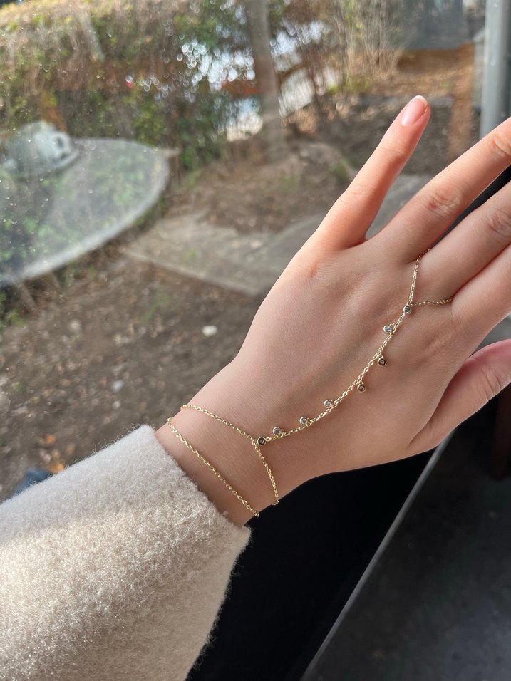 Boncuklu Altın Renk  Kadın şahmeran - Görsel 3