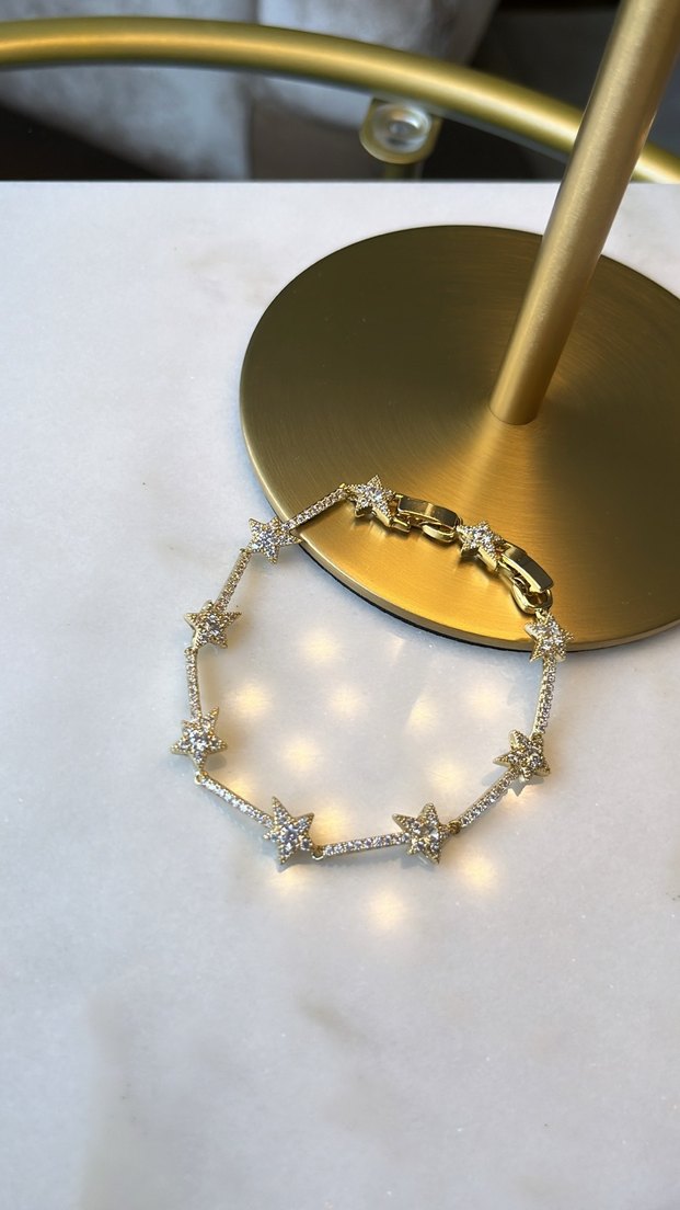 Altın Kadın Bileklik Yıldız Model Xuping - Görsel 2