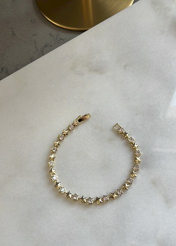 Altın Renkli Kadın Yıldızlı Bileklik - Görsel 3