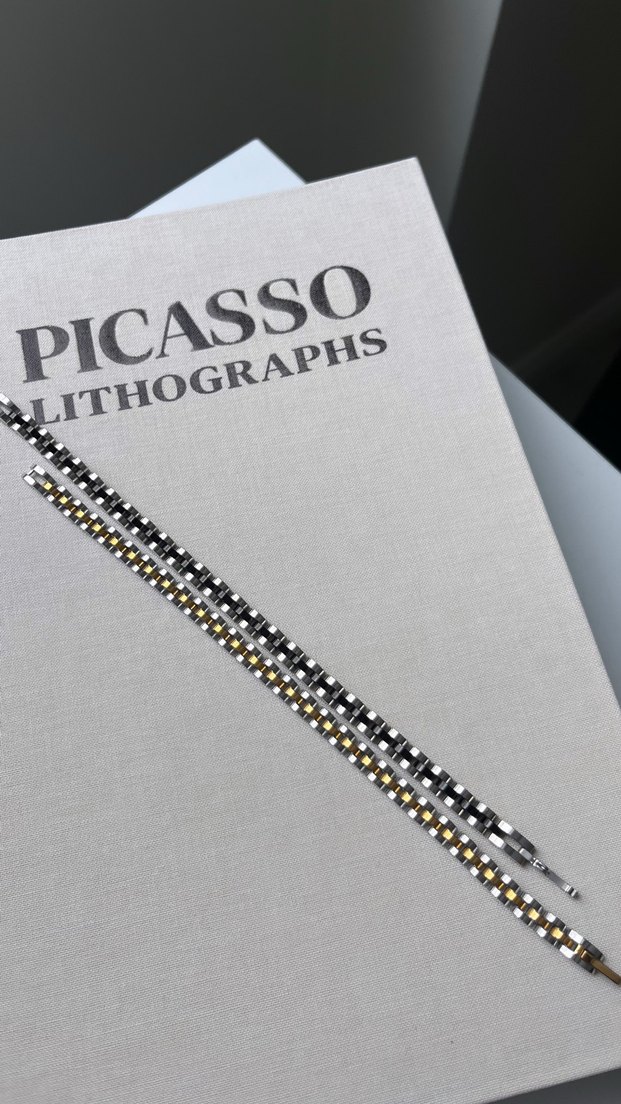 Zincir Detaylı Çelik Erkek Bileklik - Görsel 3