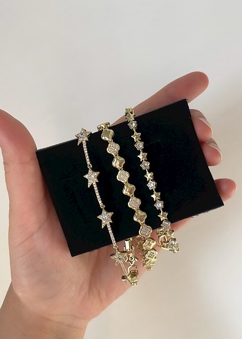 Altın Renkli Büyük Yıldızlı Kadın Bileklik Xuping - Görsel 2