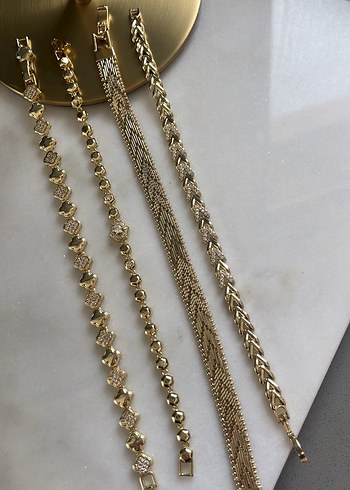 Pandora Xuping Gold Detaylı Altın Renk Kadın Bileklikler