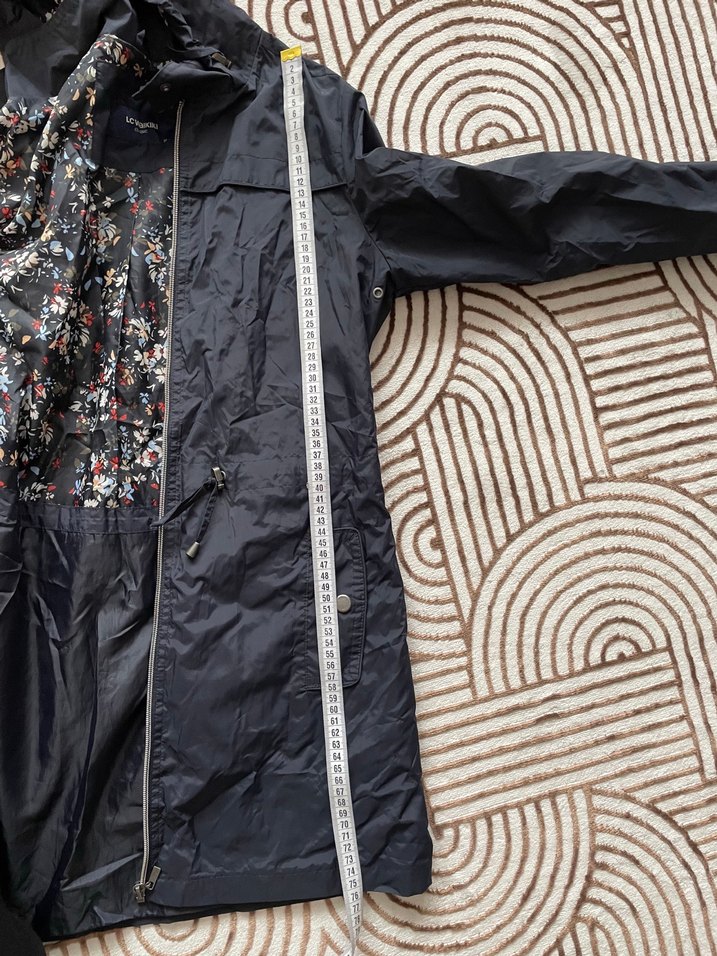 Lacivert Kapüşonlu yağmurluk rüzgarlık - Görsel 3