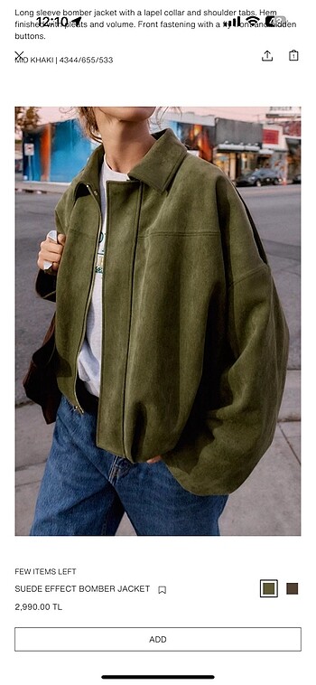 zara bomber ceket - Görsel 2