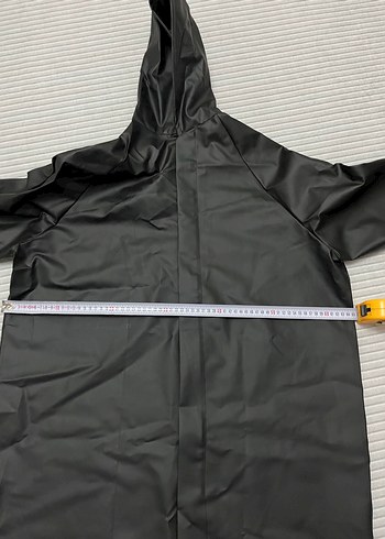 Sıfır Siyah Uzun Yağmurluk - Görsel 4