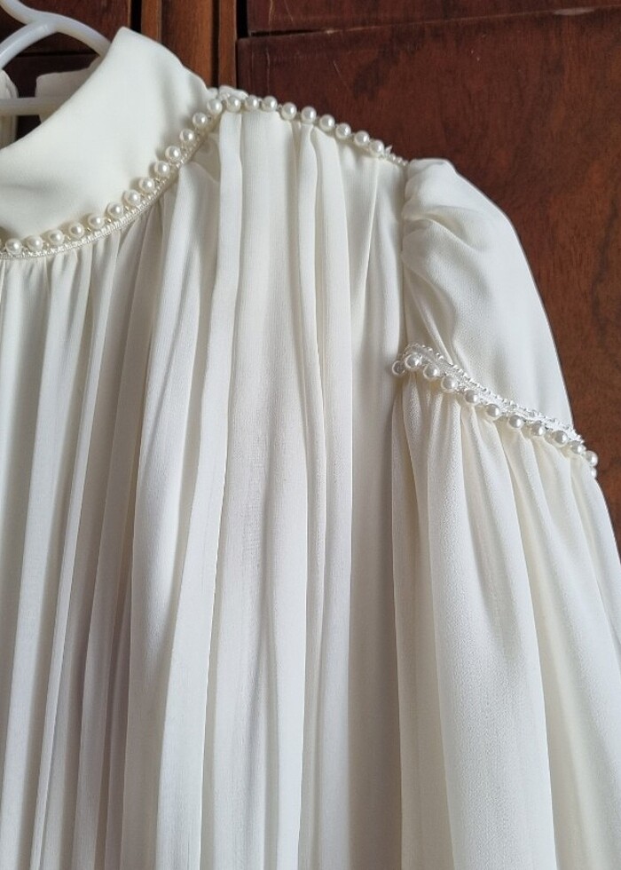 Zarif Tesettür Nikah elbisesi / Gelinlik - Görsel 3