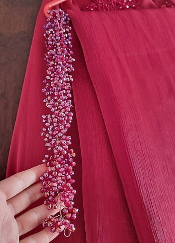 Abiye Kına Elbisesi / Tesettür kırmızı abiye - Görsel 8