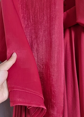 Abiye Kına Elbisesi / Tesettür kırmızı abiye - Görsel 10