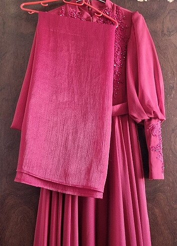 Abiye Kına Elbisesi / Tesettür kırmızı abiye - Görsel 11