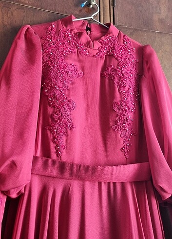 Abiye Kına Elbisesi / Tesettür kırmızı abiye - Görsel 13