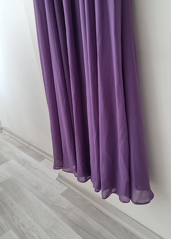 Lila Tesettür Abiye - Görsel 5