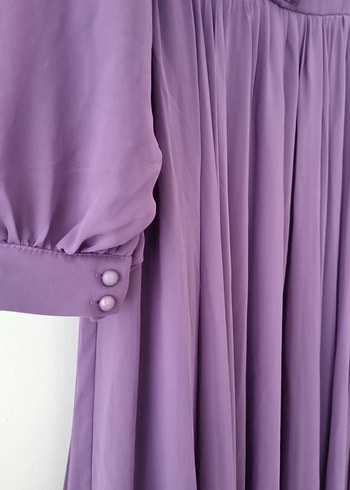 Lila Tesettür Abiye - Görsel 6