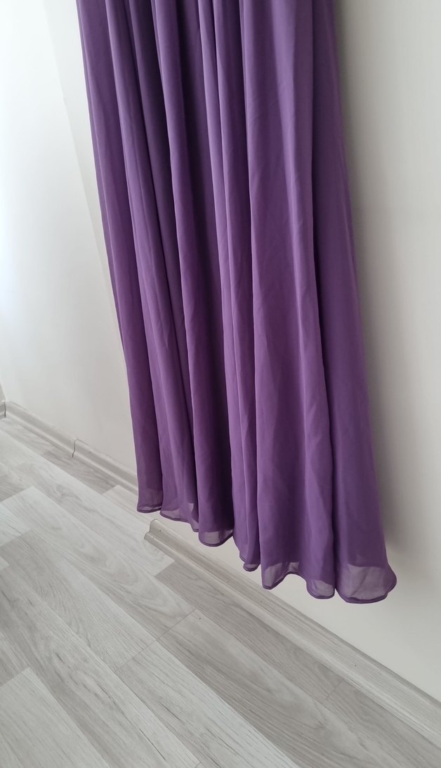 Lila Tesettür Abiye - Görsel 5