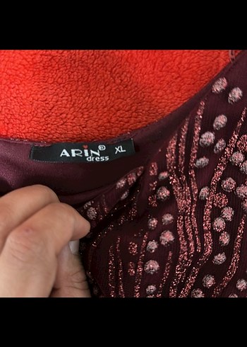 Bordo Uzun Kollu Salaş Bohem Elbise bir kere giyildi - Görsel 3