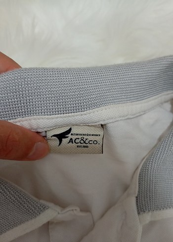 Altınyıldız Gri Yaka Detaylı Beyaz Erkek Polo Tişört