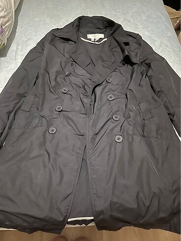 Zara Zara lacivert astarlı trençkot