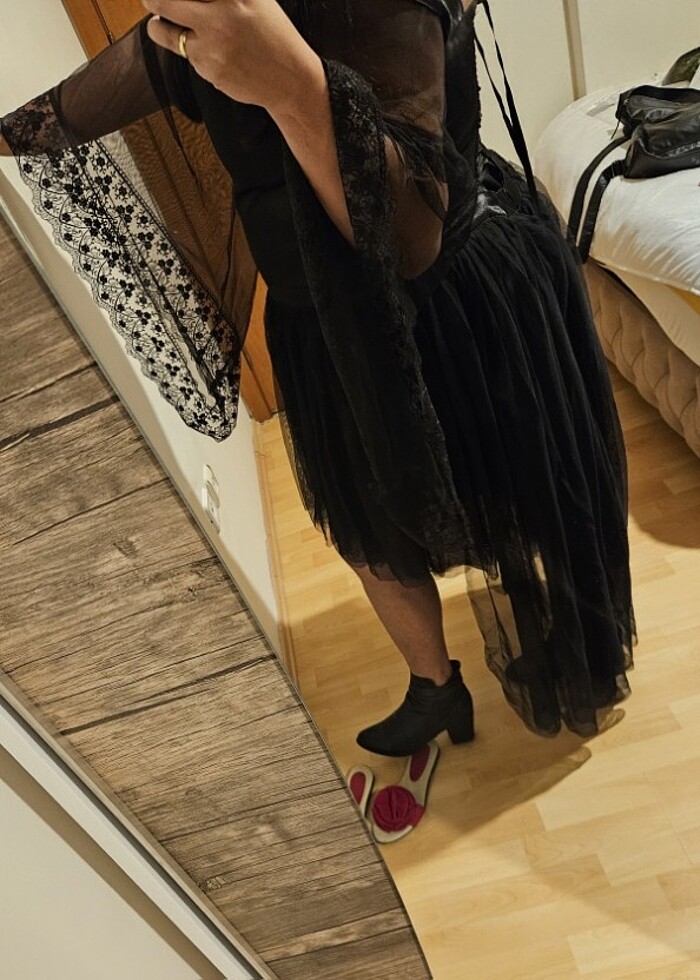 Abiye gotik tarz - party elbise özel tasarim 46-52 beden - Görsel 3