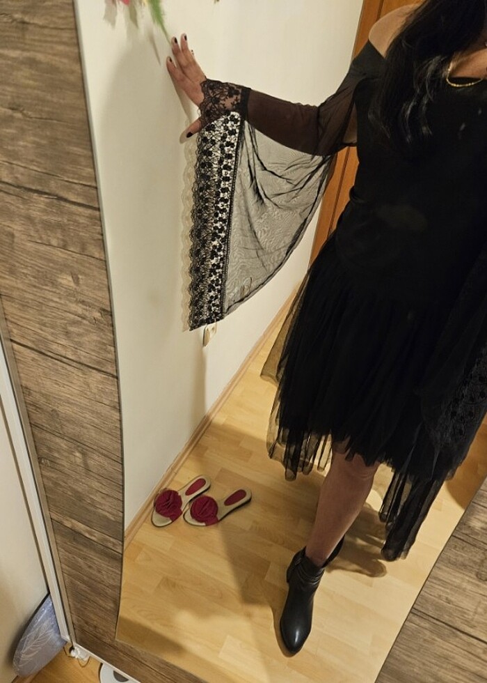 Abiye gotik tarz - party elbise özel tasarim 46-52 beden - Görsel 4