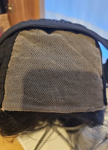 Peruk gerçek saç siyah dantel - Görsel 9