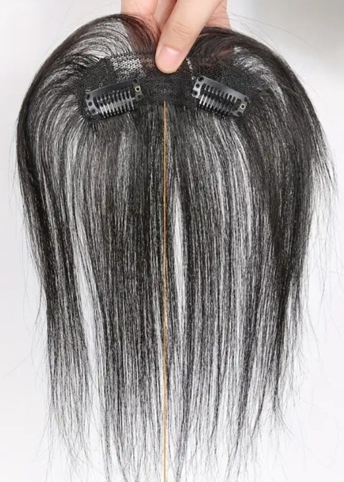 Gerçek Saç Kahkül 2 çıtçıtlı  25 cm  Doğal Görünüm - Görsel 3