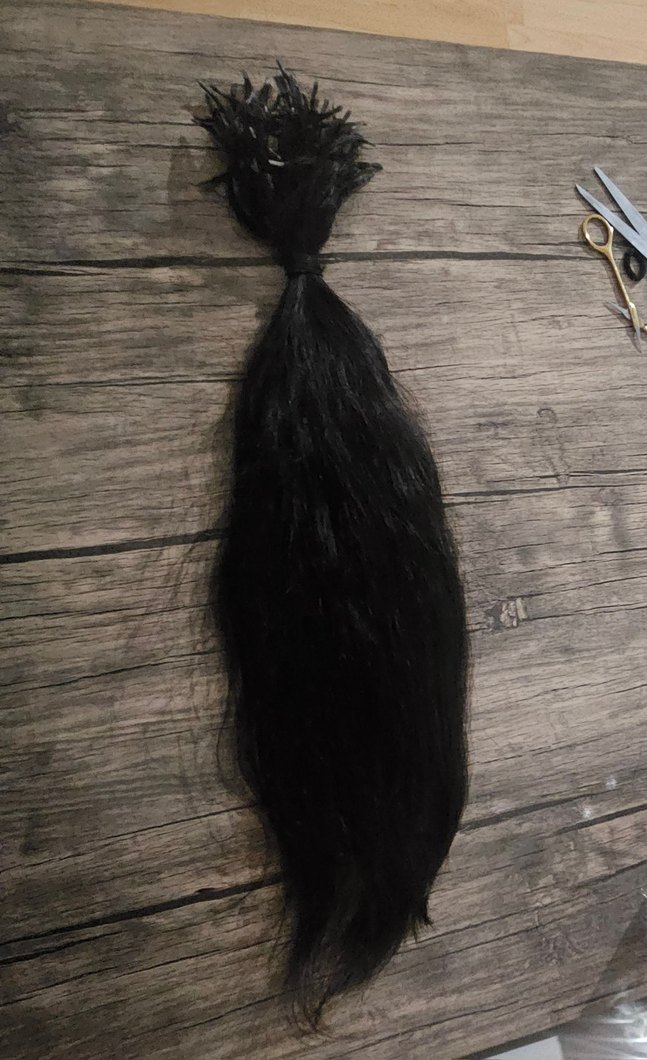 kaynak saç siyah 190 adet 50-55 cm - Görsel 2