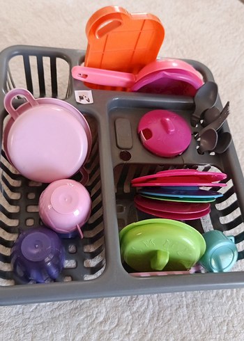 Pembe ve Gri Mutfak Aksesuarları Seti